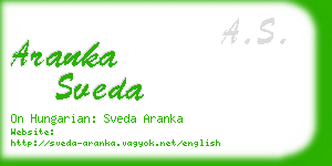 aranka sveda business card